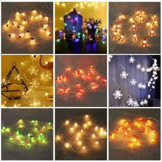 Christmas Tree Snowflake Led Garland String Light,2m 10led